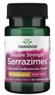 Swanson Double Strength Serrazimes 40000 units (Серрапептидаза 40000 ед) 66,7 г 60 вег капсул