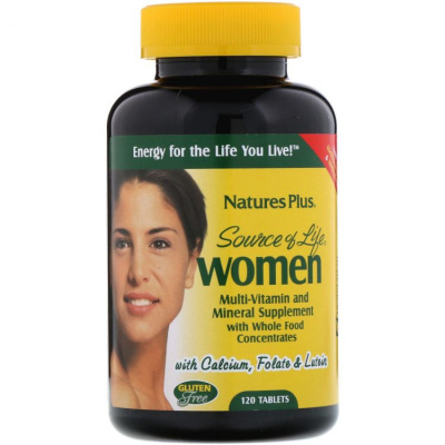NaturesPlus Source of Life WOMEN (мультивитаминная и минеральная добавка для женщин) 120 таблеток