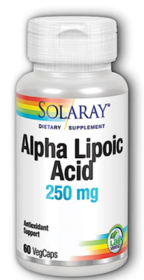 Solaray Alpha Lipoic Acid (Альфа-липоевая кислота) 250 мг 60 вег капсул
