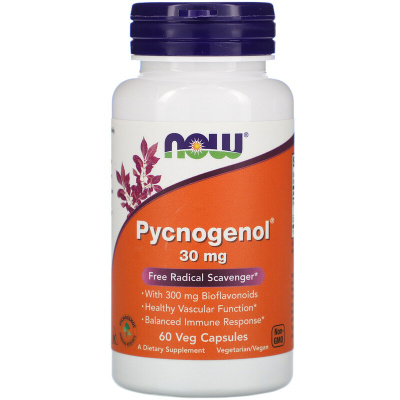 NOW Pycnogenol (Пикногенол) 30 мг 60 капсул