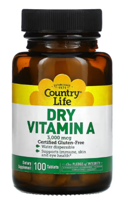 Country Life Vitamin A (Dry) (Витамин А) 10000 МЕ 100 таблеток