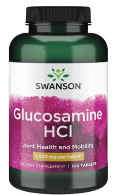Swanson Glucosamine HCL (Глюкозамин гидрохлорид) 1500 мг 100 таблеток, 05/24