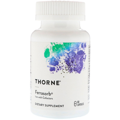 Thorne Research Ferrasorb железо с кофакторами 60 капсул