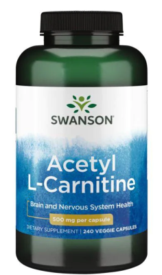 Swanson Acetyl L-Carnitine (Ацетил L-карнитин) 500 мг 240 вег капсул