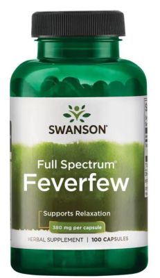 Swanson Full Spectrum Feverfew (Пиретрум полного спектра) 380 мг 100 капсул