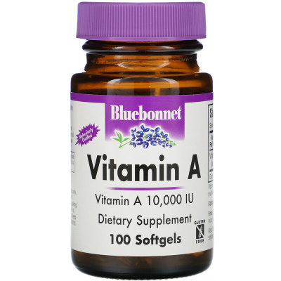 Bluebonnet Nutrition Vitamin A (Витамин А) 10 000 МЕ 100 капсул
