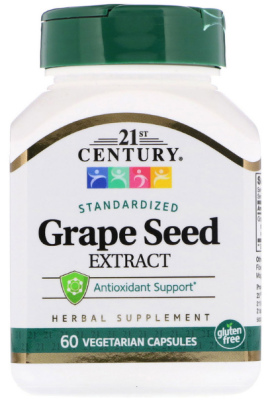 21st Century Grape seed extract (Экстракт косточек винограда) 60 капсул