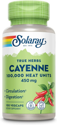 Solaray Cayenne Pepper (кайенский перец) 100,000 HU 450 мг 100 капсул