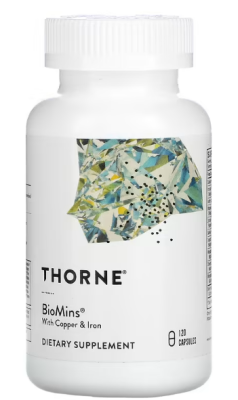 Thorne Research BioMins (минералы с медью и железом) 120 капсул