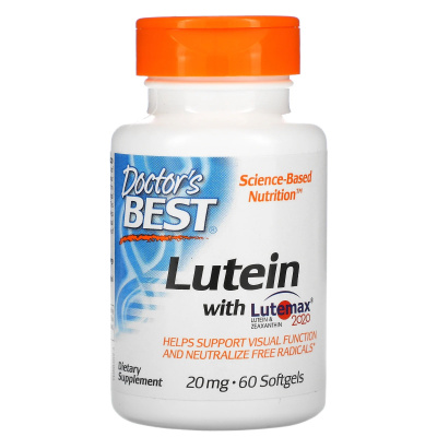 Doctor's Best Lutein with Lutemax (Лютеин) 2020 20 мг 60 капсул