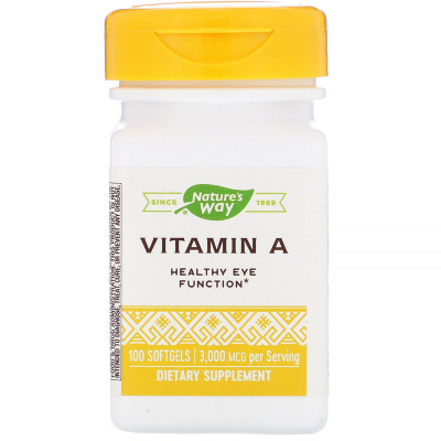 Nature's Way Vitamin A (Витамин А) 3000 мкг 100 капсул