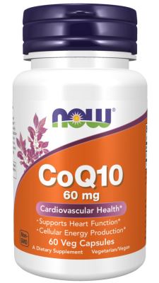 NOW CoQ10 (Коэнзим Q10) 60 мг 60 вег. капсул