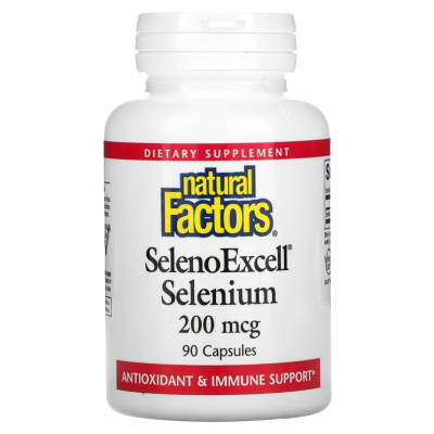 Natural Factors SelenoExcell (селен) 200 мкг 90 капсул