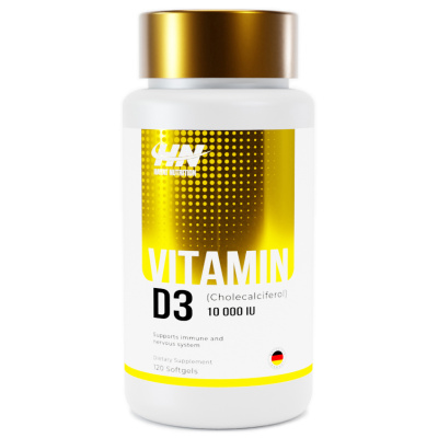 Hayat Nutrition Vitamin D3 (Витамин Д3) 10000 МЕ 120 капсул, срок годности 11/23