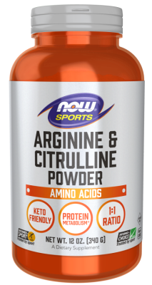 NOW Arginine & Citrulline Powder (Аргинин и цитруллин в порошке) 340 г