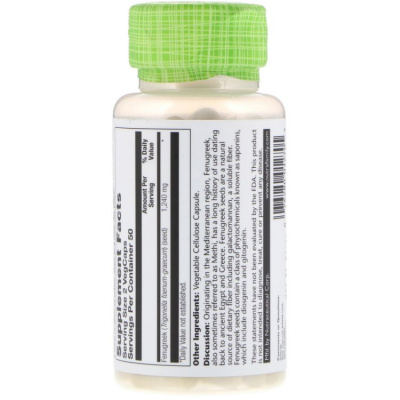 Solaray Fenugreek Seed (Пажитник) 620 мг 100 капсул