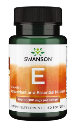 Swanson Vitamin E (Витамин Е) 400 МЕ 180 мг 60 гелевых капсул