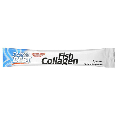 Doctor's Best Fish Collagen with Naticol (рыбий коллаген с Naticol) 30 пакетиков-стиков по  5 г с порошком
