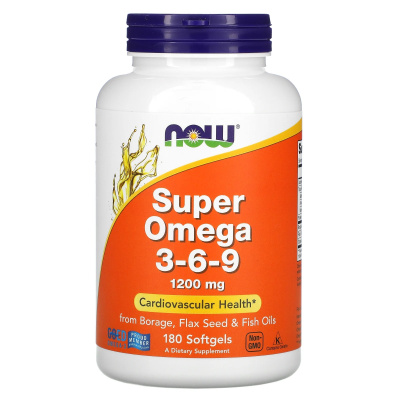 NOW Super Omega 3-6-9 1200 мг 180 капсул