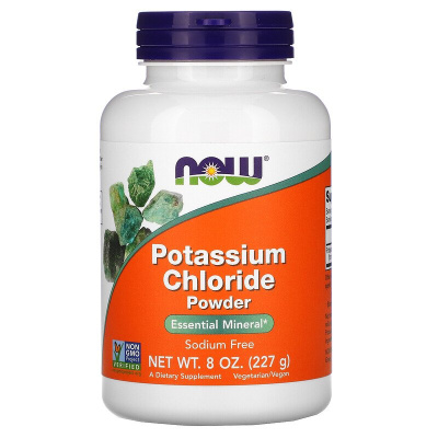 Now Foods Potassium Chloride Powder (Порошок хлорида калия) 227 г