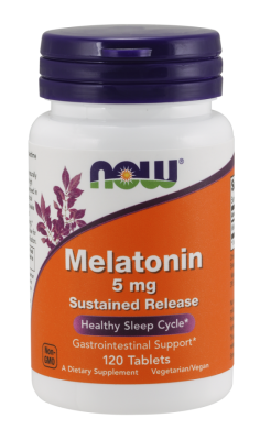 NOW Melatonin Sustained Release (Мелатонин медленного усвоения) 5 мг  120 таблеток
