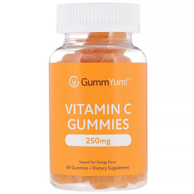 GummYum! Vitamin C Gummies (витамин C) натуральный апельсиновый ароматизатор 125 мг 60 жевательных таблеток