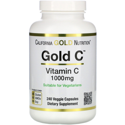 California Gold Nutrition Gold C (Витамин C) 1000 мг 240 капсул