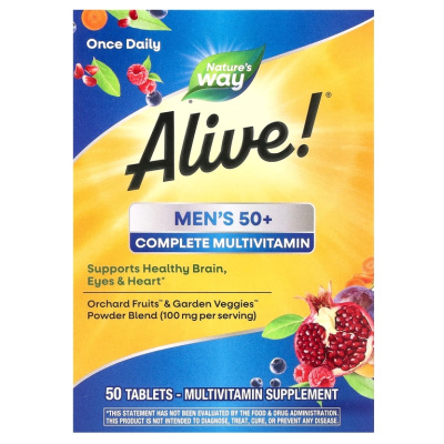 Nature's Way Alive! Men`s 50+ (Поливитаминный комплекс для мужчин старше 50 лет) 50 таблеток