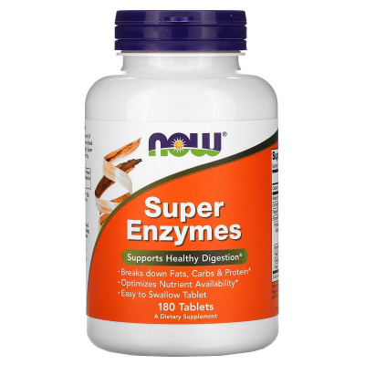 NOW Super Enzymes (суперферменты) 180 таблеток