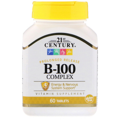 21st Century B-100 Complex (Комплекс B-100 пролонгированного высвобождения) 60 таблеток