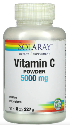 Solaray C Crystalline Powder Unflavored (Кристаллический порошок витамина С) без ароматизатора 5000 мг 227 гр