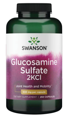 Swanson Glucosamine Sulfate 2Kcl (сульфат глюкозамина 2KCl) 500 мг 250 капсул