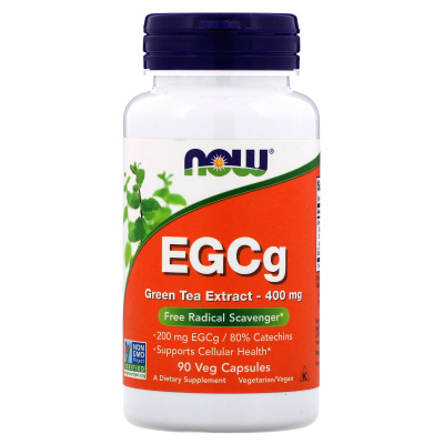 NOW EGCg Green Tea Extract (Экстракт зелёного чая) 400 мг 90 капсул