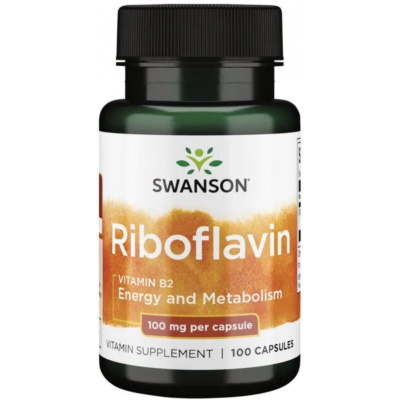 Swanson Riboflavin Vitamin B2 (Витамин B-2 Рибофлавин) 100 мг 100 капсул