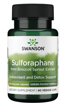 Swanson Sulforaphane from Broccoli Sprout Extract (Сульфорафан из экстракта ростков брокколи) 400 мкг 60 вег капсул
