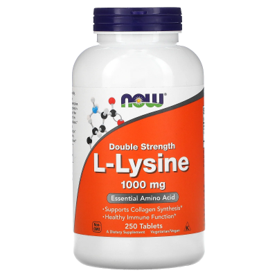 NOW L-Lysine (L-Лизин) 1000 мг 250 таблеток