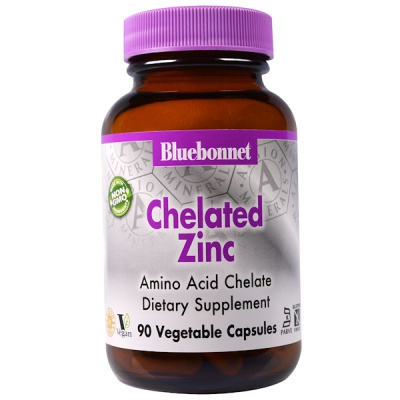 Bluebonnet Nutrition Zinc Chelated (Хелатный цинк) 30 мг 90 капсул