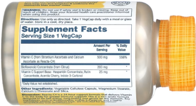 Solaray Reacta-C (Витамин С) 500 мг 120 вег капсул
