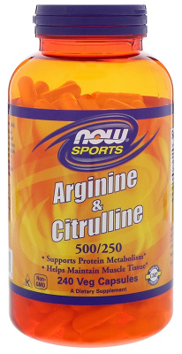 NOW Arginine & Citrulline 500/250 240 капсул