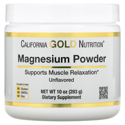 California Gold Nutrition Magnesium Powder Beverage (магний в растворимом порошке) с нейтральным вкусом 283 г