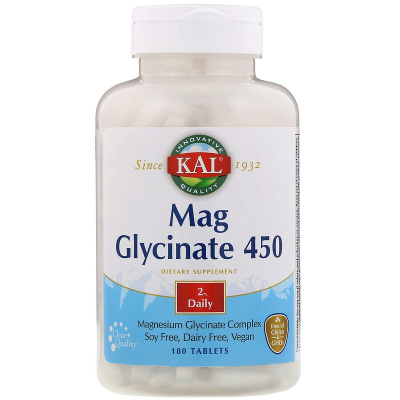 KAL Magnesium Glycinate (Глицинат Магния) 450 мг 180 таблеток