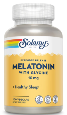 Solaray Melatonin with L-Glycine (Мелатонин пролонгированного действия с глицином)10 мг 100 капсул