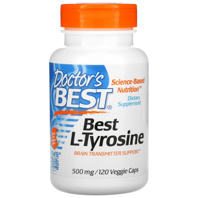 Doctor's Best L-Tyrosine (L-тирозин) 500 мг 120 капсул