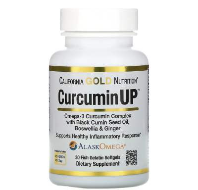 California Gold Nutrition CurcuminUP (Комплекс куркумина и омега-3) 30 капсул