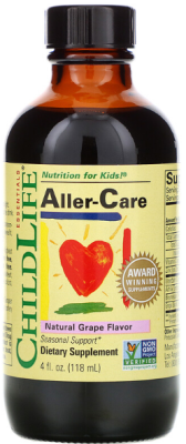 ChildLife Aller-Care (Важные питательные вещества средство от аллергии) вкус натурального винограда 118,5 мл