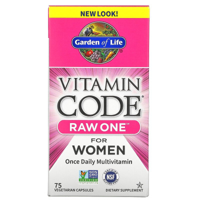 Garden of Life Vitamin Code RAW One (мультивитаминная добавка для женщин для приема 1 раз в день) 75 вегетарианских капсул