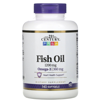 21st Century Fish Oil 1200 мг 140 капсул
