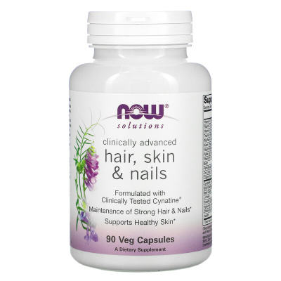 Now Foods Solutions Clinically Advanced Hair Skin & Nails (для здоровья волос кожи и ногтей) 90 капсул