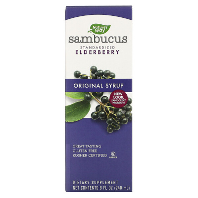 Nature's Way Sambucus Standardized Elderberry Original Syrup (стандартизированный экстракт бузины сироп) 240 мл