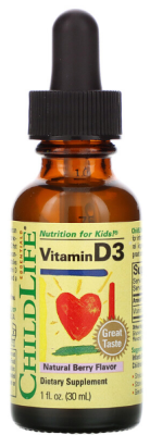 ChildLife Vitamin D-3 вкус натуральных ягод 30 мл